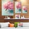 Designart - Pink Peony Flowers in Vase - Large Floral Wall Art Canvas